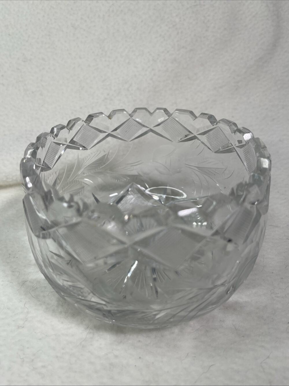 LAUSITZER 24% LEAD CRYSTAL COMPOTE BOWLS HAND CUT GLASS GERMAN